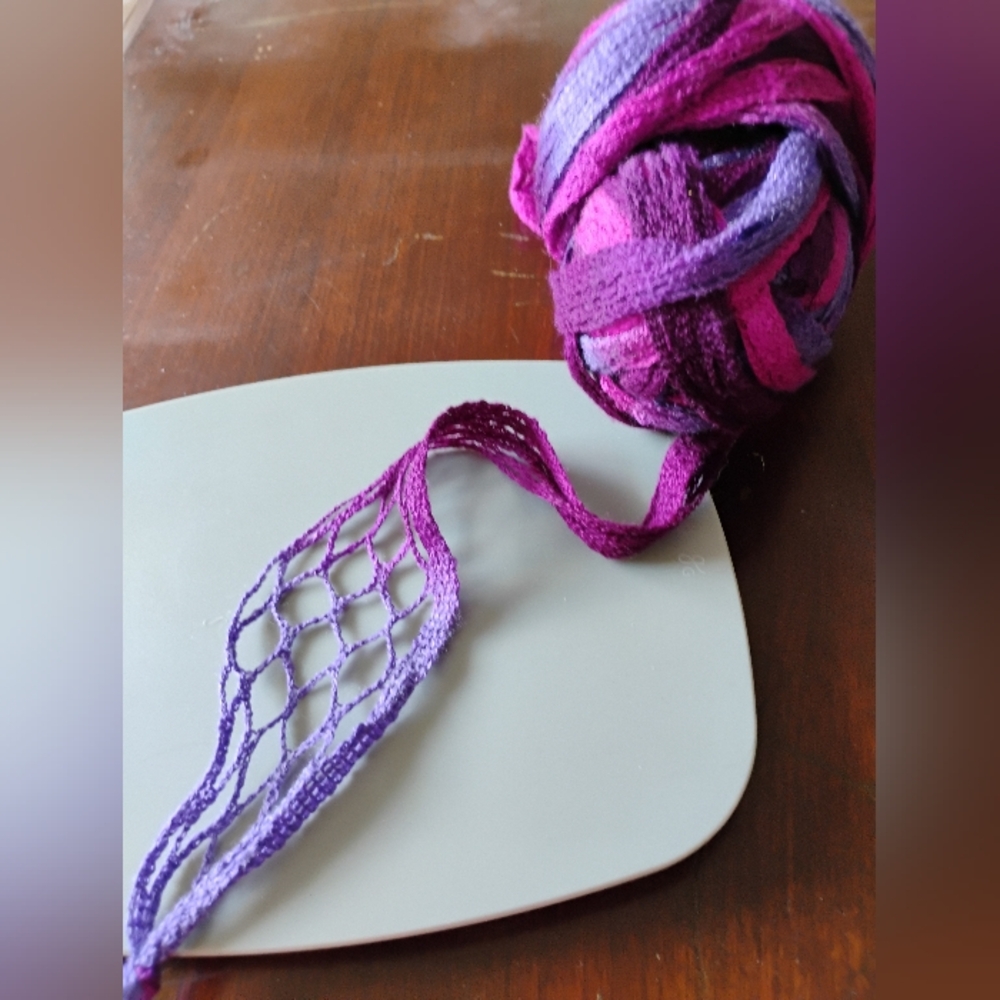 Purple and Pink Knitting Yarn
